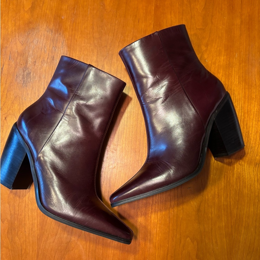 Vince Camuto Burgundy Ankle Boots